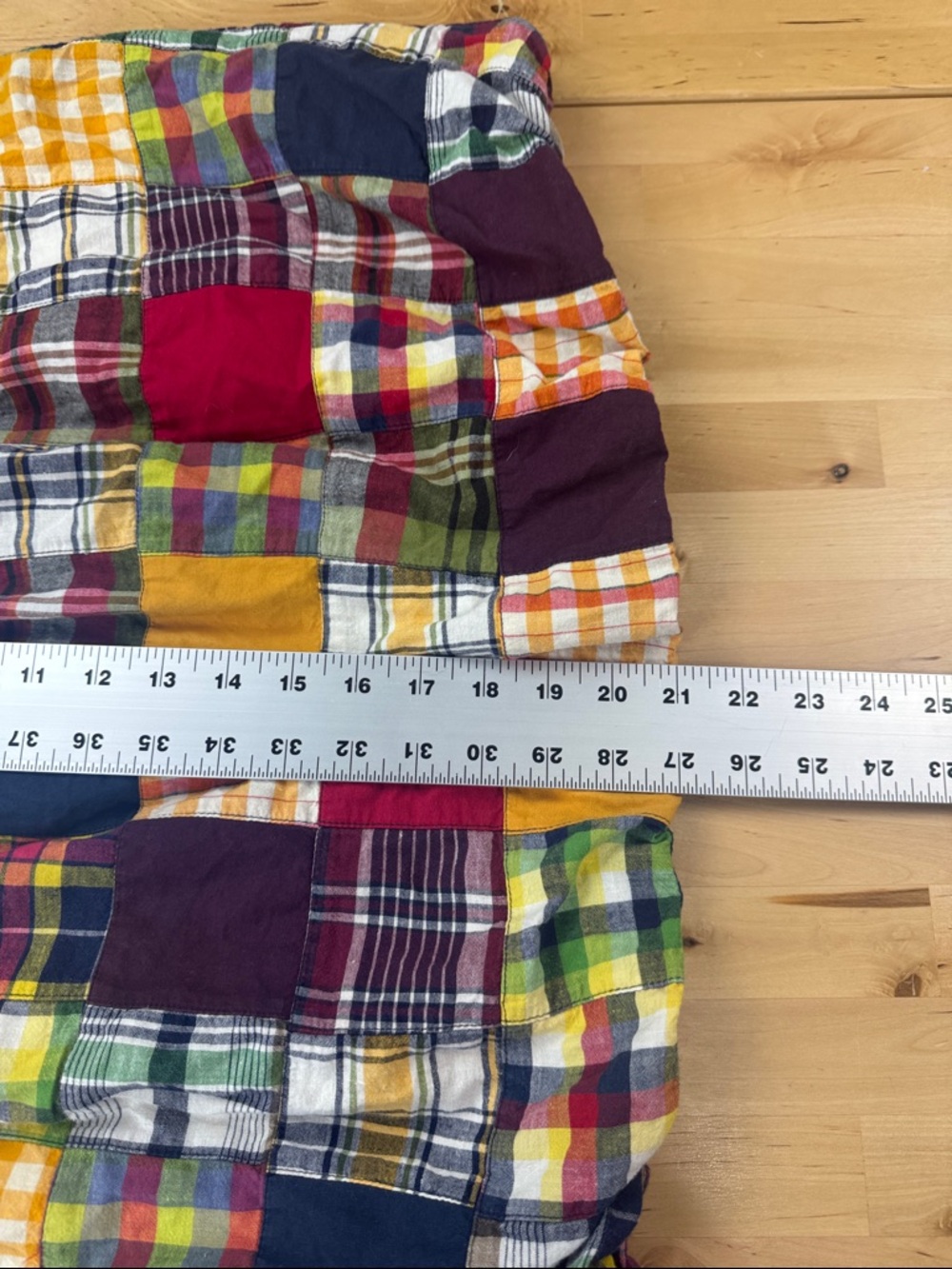 American Eagle Madras Plaid Patchwork Balloon Skirt Bubble Hem w/ Belt Size 6 - Picture 9 of 9